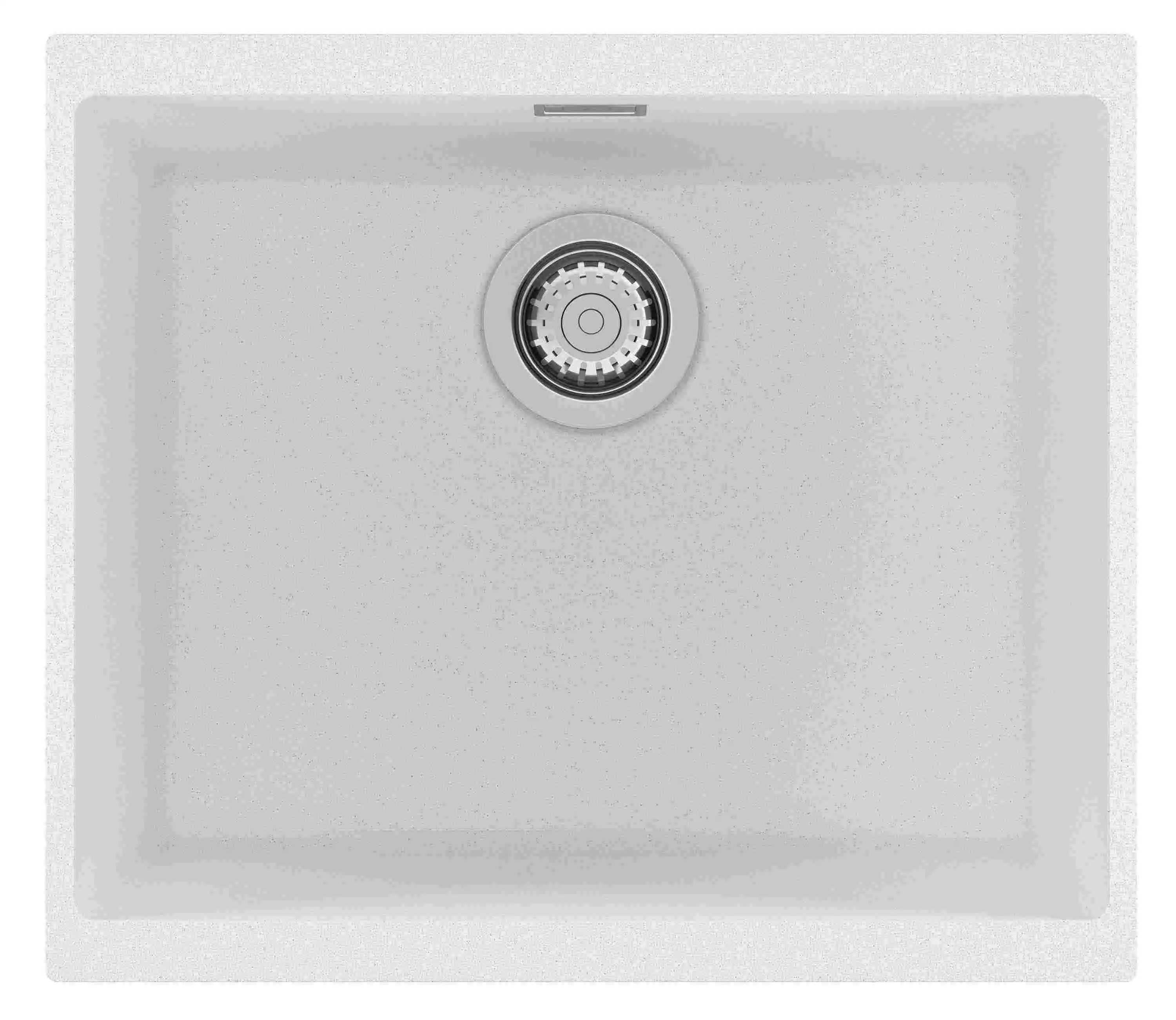 white composite 500mm single bowl sink